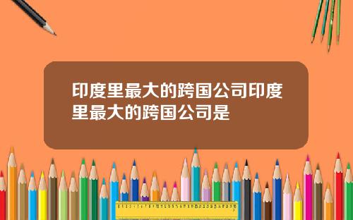 印度里最大的跨国公司印度里最大的跨国公司是