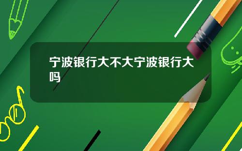 宁波银行大不大宁波银行大吗