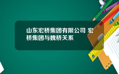 山东宏桥集团有限公司 宏桥集团与魏桥关系