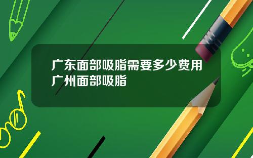 广东面部吸脂需要多少费用广州面部吸脂