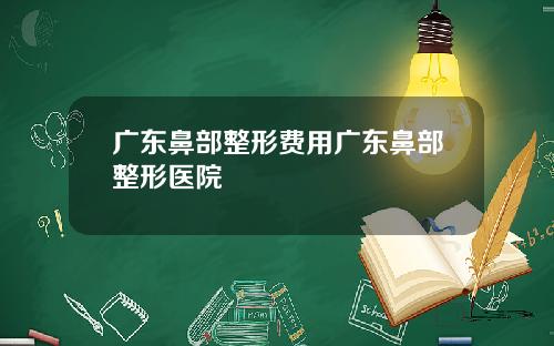 广东鼻部整形费用广东鼻部整形医院