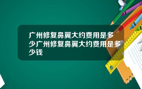广州修复鼻翼大约费用是多少广州修复鼻翼大约费用是多少钱