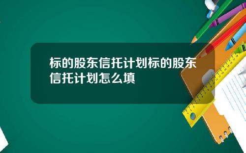 标的股东信托计划标的股东信托计划怎么填