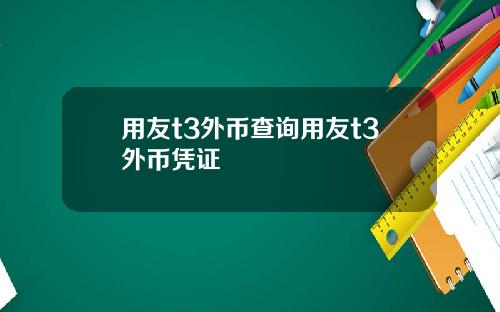 用友t3外币查询用友t3外币凭证