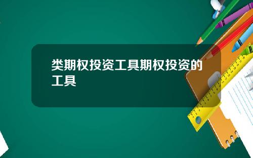 类期权投资工具期权投资的工具