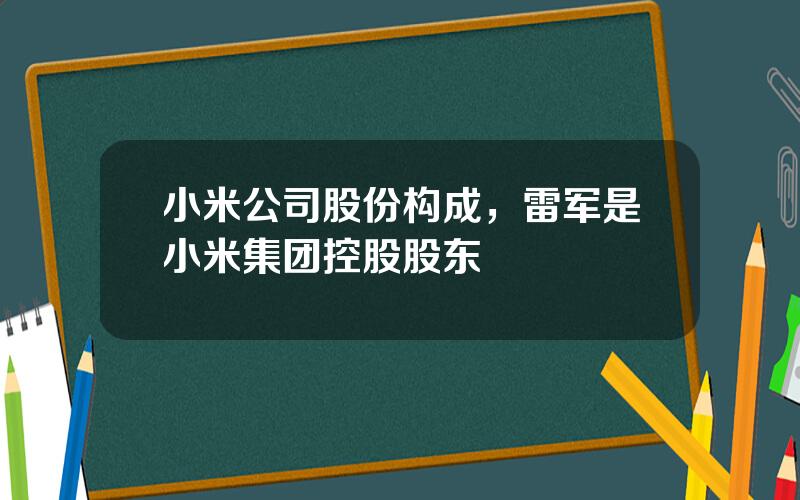 小米公司股份构成，雷军是小米集团控股股东