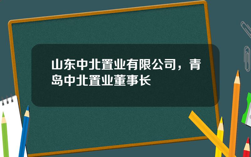 山东中北置业有限公司，青岛中北置业董事长