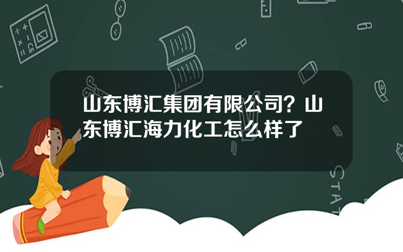 山东博汇集团有限公司？山东博汇海力化工怎么样了