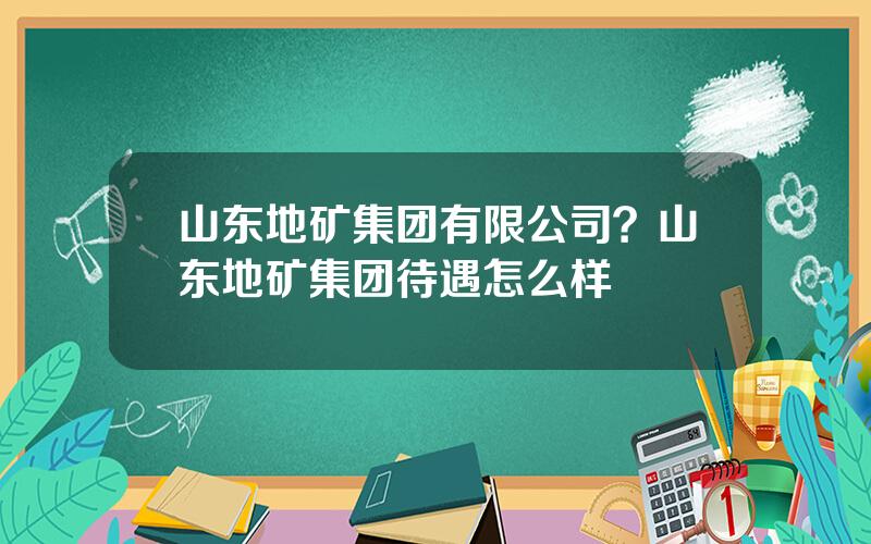 山东地矿集团有限公司？山东地矿集团待遇怎么样