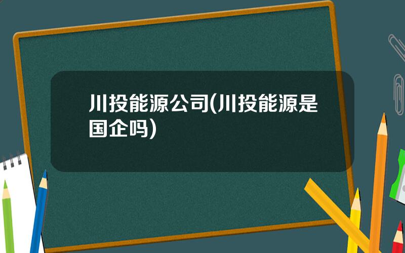 川投能源公司(川投能源是国企吗)
