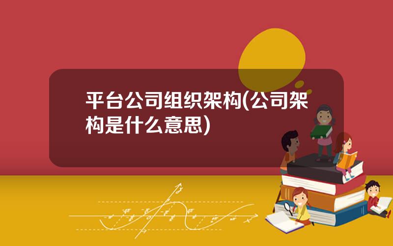 平台公司组织架构(公司架构是什么意思)