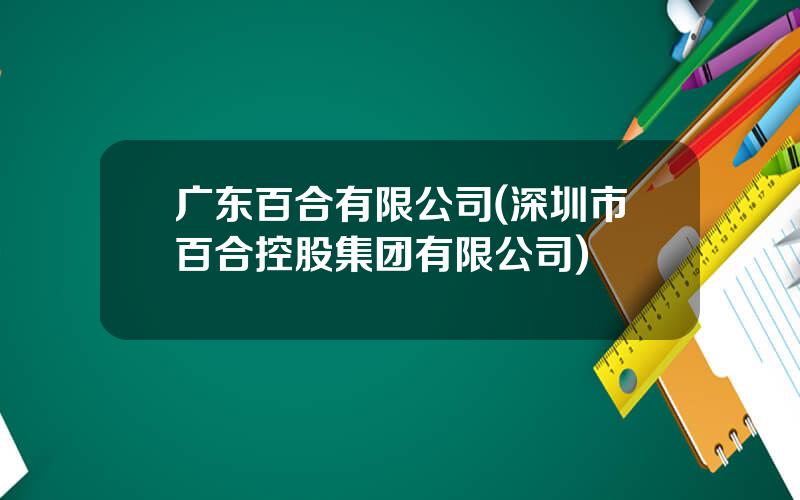 广东百合有限公司(深圳市百合控股集团有限公司)