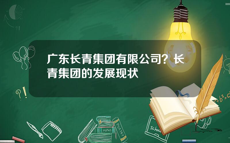 广东长青集团有限公司？长青集团的发展现状