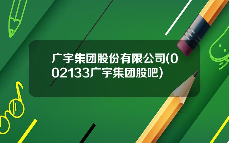 广宇集团股份有限公司(002133广宇集团股吧)