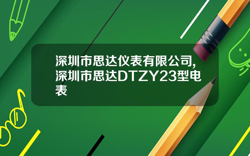 深圳市思达仪表有限公司,深圳市思达DTZY23型电表
